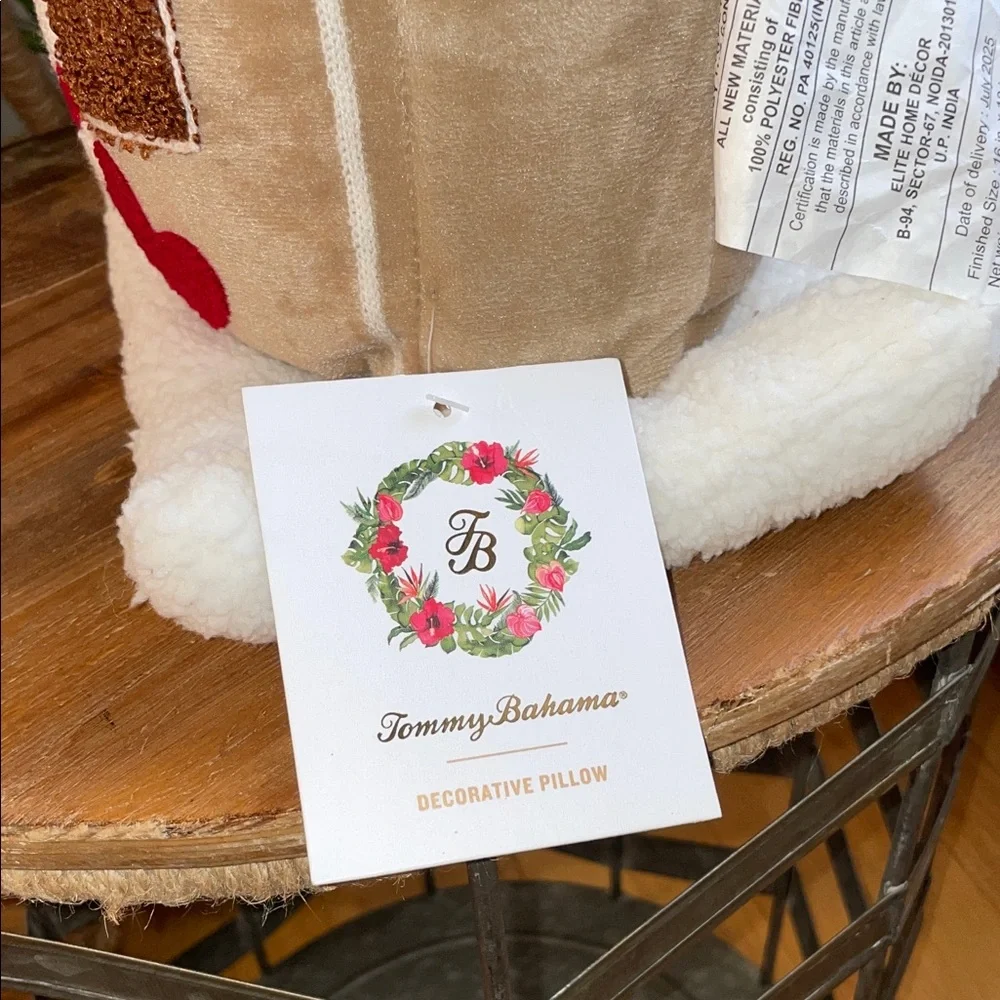 Tommy Bahama Festive Gingerbread House Pillow